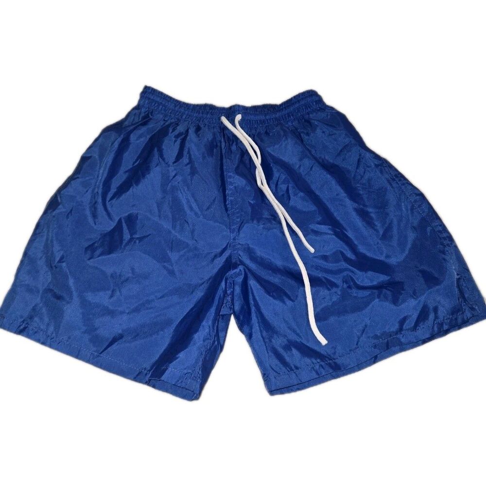Vintage High 5 Sportswear Soccer Shorts Boys 22"  Royal Blue Nylon Vintage